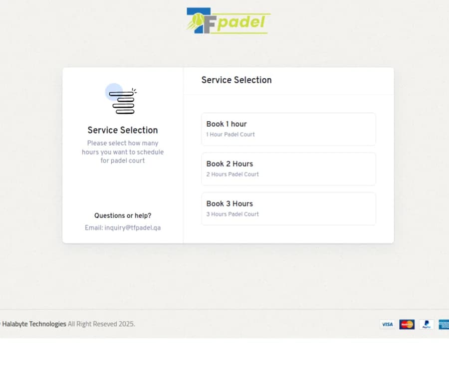 TF Padel — Booking App